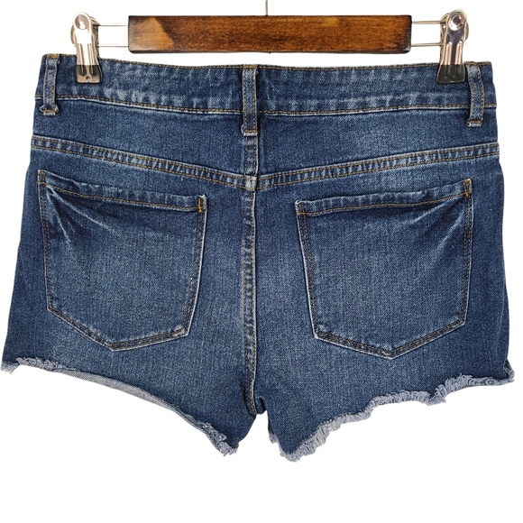 Denim Co Cut Off Dark Wash Denim Short 4 - Picture 2 of 4